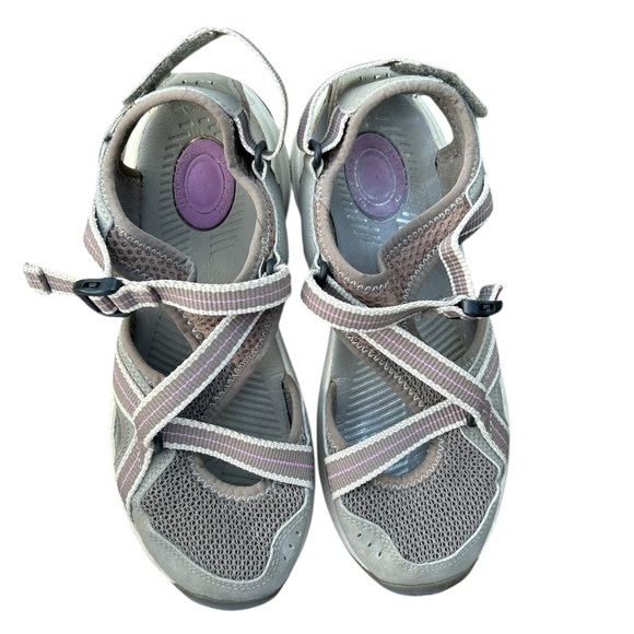 Teva Ewaso Sandals Women’s Size 7 Grey Adjustable Outdoor Sport Water Shoes EUC - Picture 4 of 14